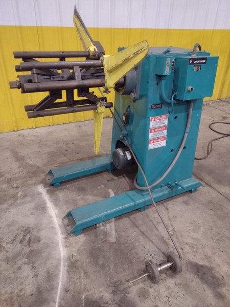 4,000 LB X 16" DURANT MODEL #MD-401-M MOTORIZED UNCOILER COIL REEL: YOBRO #24499