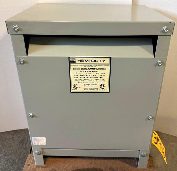 15 KVA HEVI-DUTY Transformer, HV 480, LV 208Y/120, 3 Phase