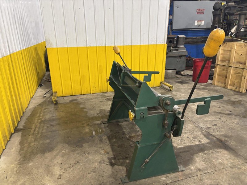 48" X 12 GAUGE C&amp;J MANUAL APRON BOX &amp; PAN FINGER BRAKE: STOCK #22918