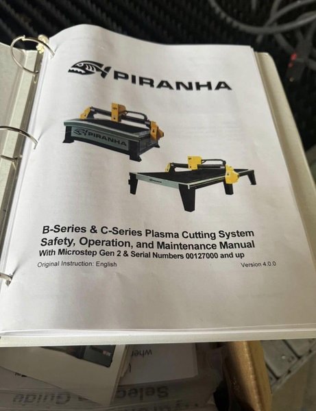 5′ x 10′ Piranha B510 Plasma, 2022 – HyperTherm Powermax 85 Sync