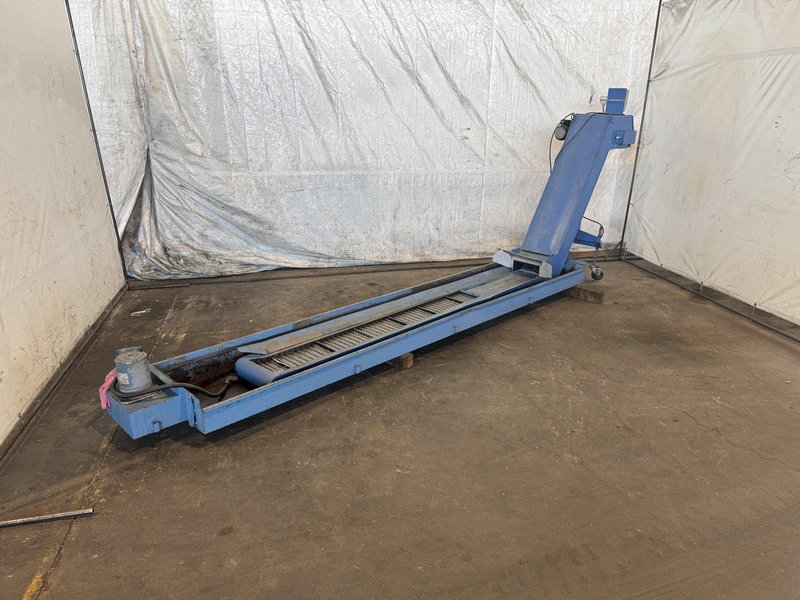108&quot; LONG X 9&quot; WIDE HENNIG M5 POWERED CHIP CONVEYOR. STOCK # 1000525