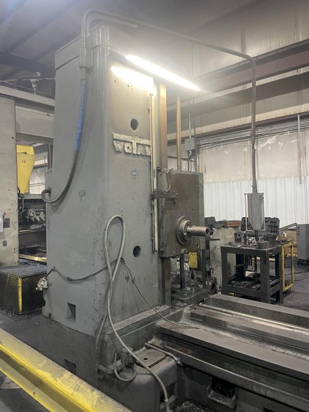 5&quot; WOTAN  MODEL #B-130 ROTARY TABLE &amp; #50 TAPER HORIZONTAL BORING MILL: STOCK 15974