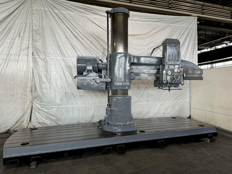 8&#039; X 22&quot; CARLTON NATCO 5A RADIAL ARM DRILL. STOCK # 0893524