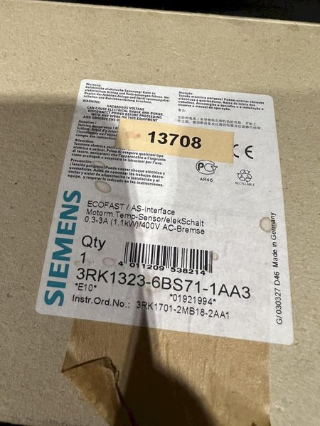 Brand New Siemens ECOFAST Motor Starter 3RK1323-6BS71-1AA3 3RK13236BS711AA3