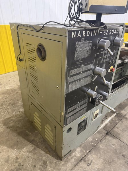 20" X 40" NARDINI MODEL #SZ2040T ENGINE LATHE 3-1/8" HOLE: YOBRO #24608