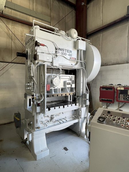 100 ton Minster P2-100-48 Piece-Maker Used Mechanical Metal Stamping Press For Sale, Year 1975