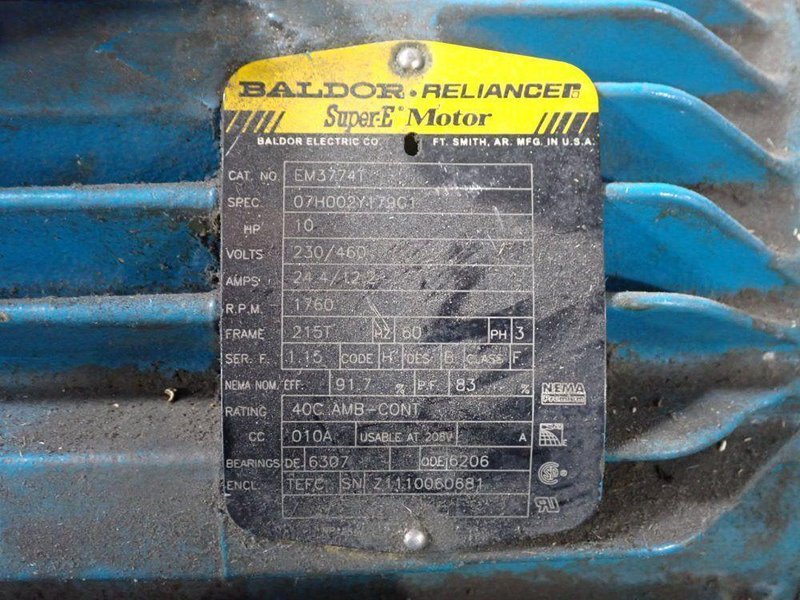 TUTHILL 10 HP VACUUM PUMP  -  KLRC-125-BC