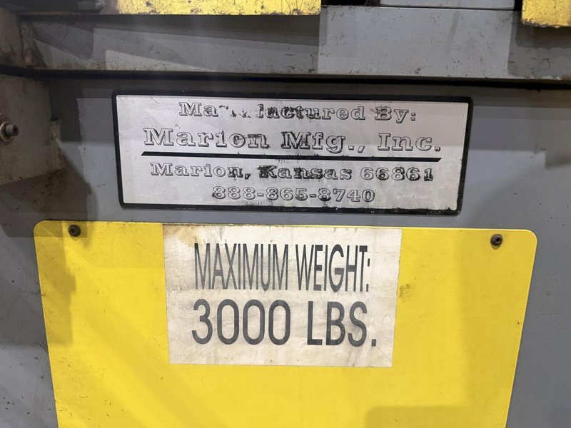 3,000 LBS X 24" MARION MANUFACTURING DOUBLE END PULL OFF COIL REEL UNCOILER: YOBRO #26062