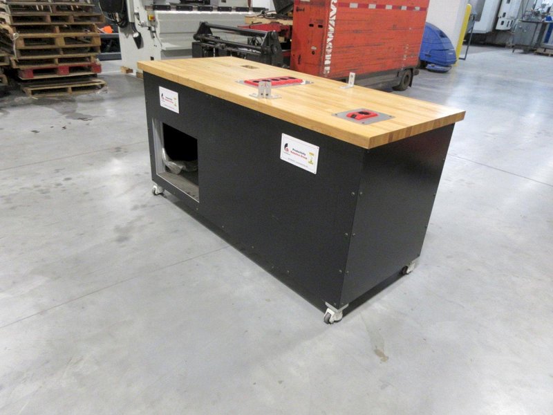 Heavy Duty Butcher Block Top Shop Made Rolling Workbench.- Auction Item