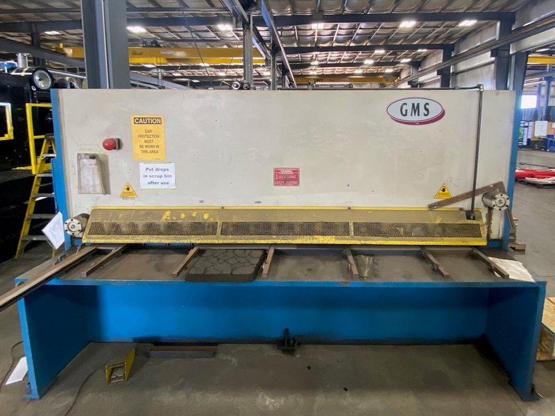 1/2″ x 10′ GMS GMV 3013 Hydraulic Guillotine Shear, 2002 – Backgauge