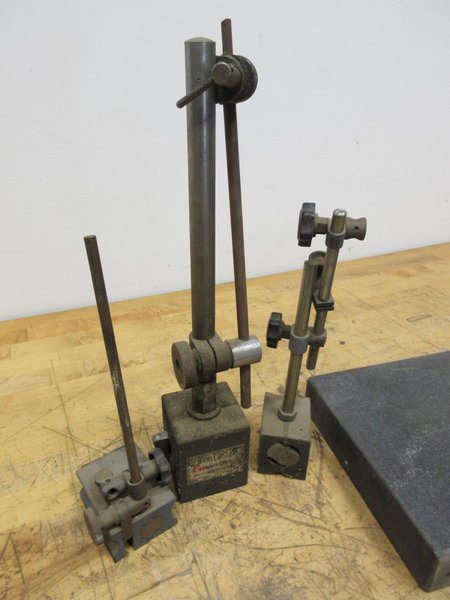 Granite Surface Plate 2" x 9" x 12" with Magnetic and Regular Height Stands- Auction Item