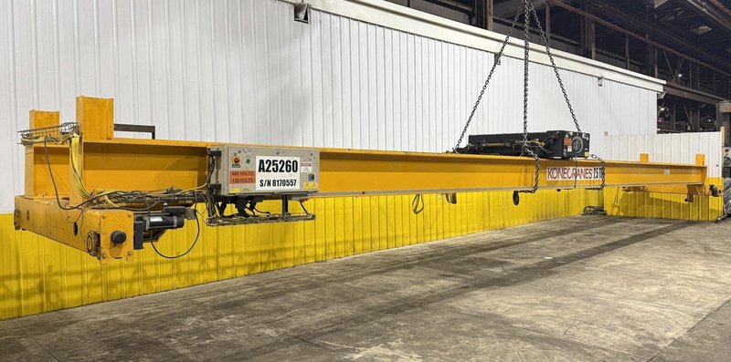 7.5 TON x 48'-9'' x KONE CRANES FREE STANDING CRANE SYSTEM, COMPLETE WITH 140' RUNWAY BEAMS AND UPRIGHTS: YOBRO #24534