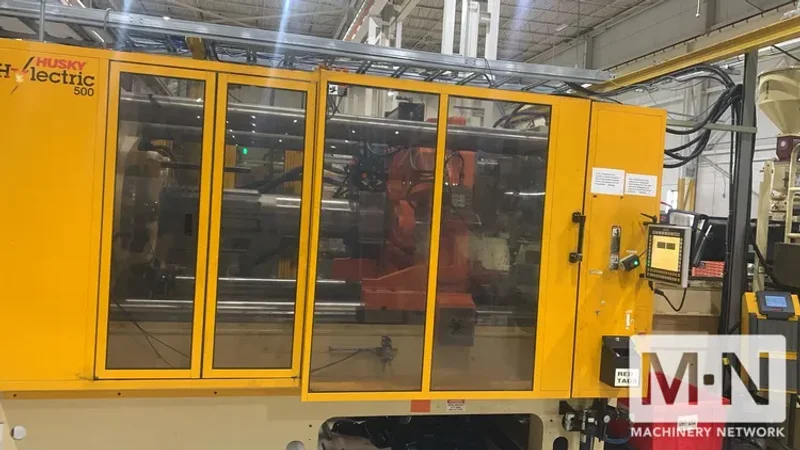 550 TON 39.3 OZ HUSKY MODEL H500RS80/65 INJECTION MOLDING MACHINE MFG 2011 (2) available