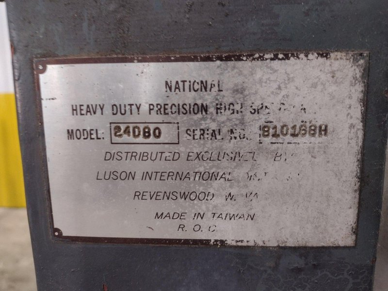 24&quot; X 80&quot; NATIONAL MODEL #24D80 HIGH SPEED GRINDING / POLISHING LATHE: STOCK #22947