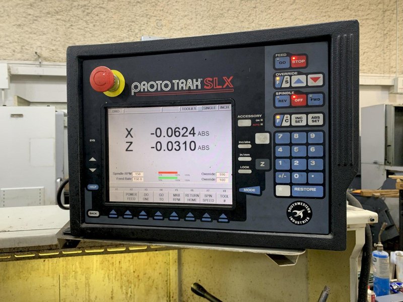 SWI TRAK TRL 1630SX CNC Flat Bed Lathe with Prototrak SLX, S/N 091 CH 62446.