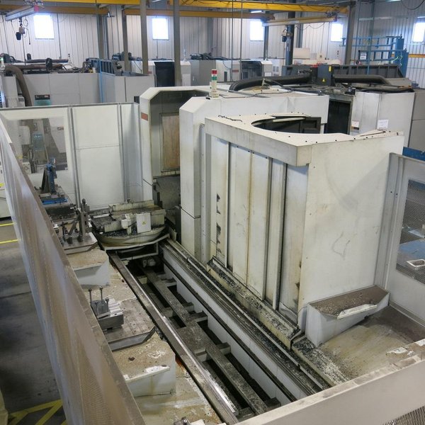 Mori Seiki NH-6300DCG II CNC HMC, 8000 rpm, 10 Pallet Pool, 24.8"x24.8" Pallets, 1-Degree, MSX 701 CNC Control, CAT 50, Cool Thru, 120 ATC, Probe, 50 HP,  (Cut Time:11608) (New 2011)