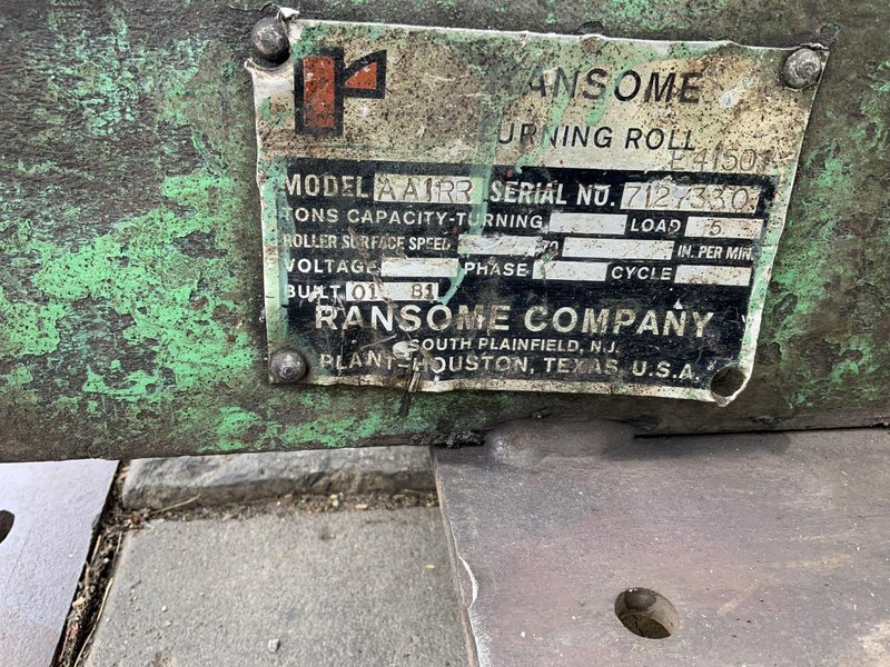 5 TON RANSOME MODEL AAIRR POWER &amp; RDLE ROLLERS: STOCK #81384