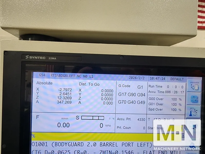 SYIL X7 4th Axis CNC Vertical Machining Center, 2022