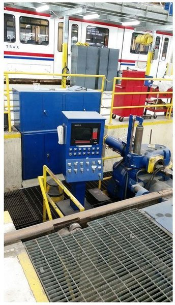 58" AMERICAN UNDER-FLOOR RAILWAY RE-PROFILE / TRUING WHEEL LATHE: YOBRO #24056