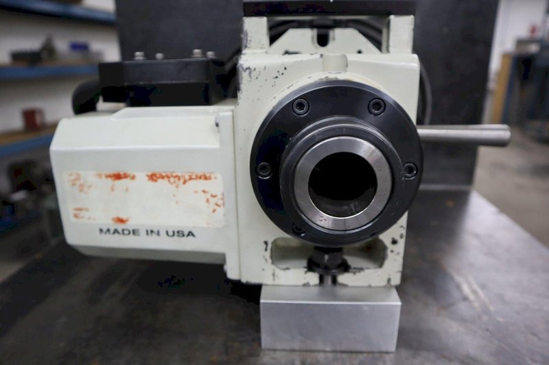 Haas HA5C Brushless Programmable Rotary Table, 5C Collet Closer, Mounted on Aluminum Fixture Block- Auction Item