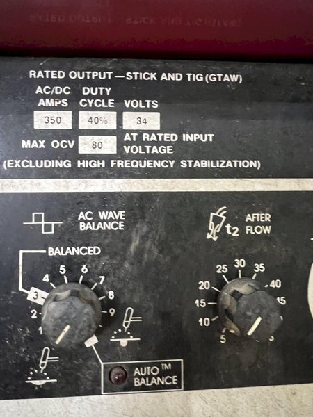 LINCOLN SQUARE WAVE MODEL #TIG-355 WELDER POWER SOURCE STOCK: #18910