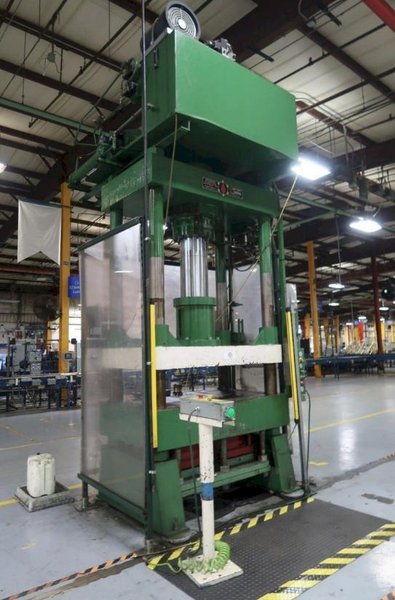 200 TON ROGERS MD200-4835 CUSHION BED HYDRAULIC PRESS WITH 24" STROKE. STOCK # 0547326