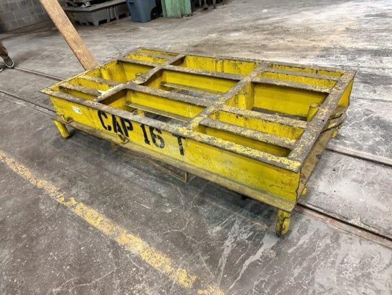 16 TON (32,000 LBS) x 46&quot; x 80&quot; HEAVY DUTY RAIL MOUNTED PORTABLE TRANSFER CART: YOBRO #24226