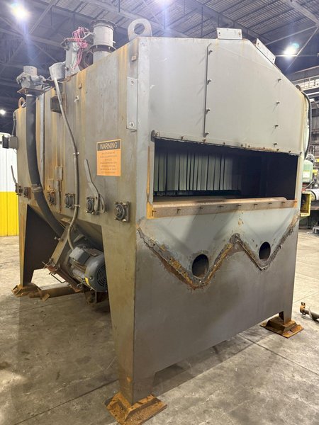 72" WIDE x 16" HIGH PANGBORN MODEL #ES1821-125 TOP &amp; BOTTOM PLATE SHOT BLAST MACHINE, WITH DUST COLLECTOR: YOBRO #25181