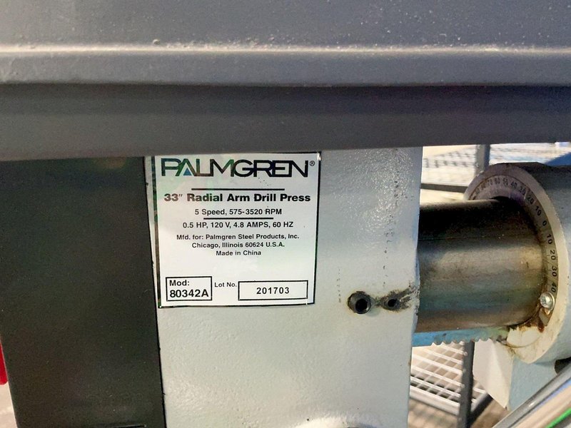 PALMGREEN 13” 33” RADIAL ARM DRILL PRESS  -  80342A