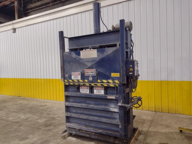60&quot; X 48&quot; X 30&quot; MAX-PAK MODEL #MP-60-E VERTICAL HYDRAULIC CARDBOARD BALER: STOCK #23656