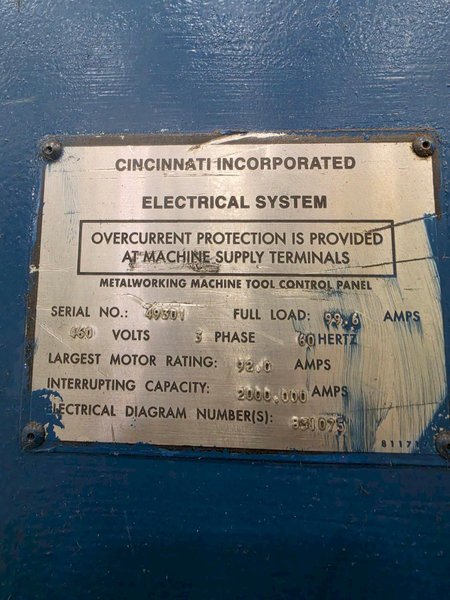 12' X 3/4" CINCINNATI 6S12 HYDRAULIC SQUARING SHEAR. STOCK #0873426