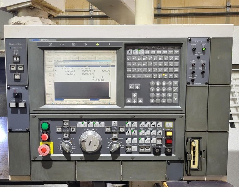 Okuma LB-35II CNC Turning Center – 15″ Chuck Steady Rest Long Bed Lathe