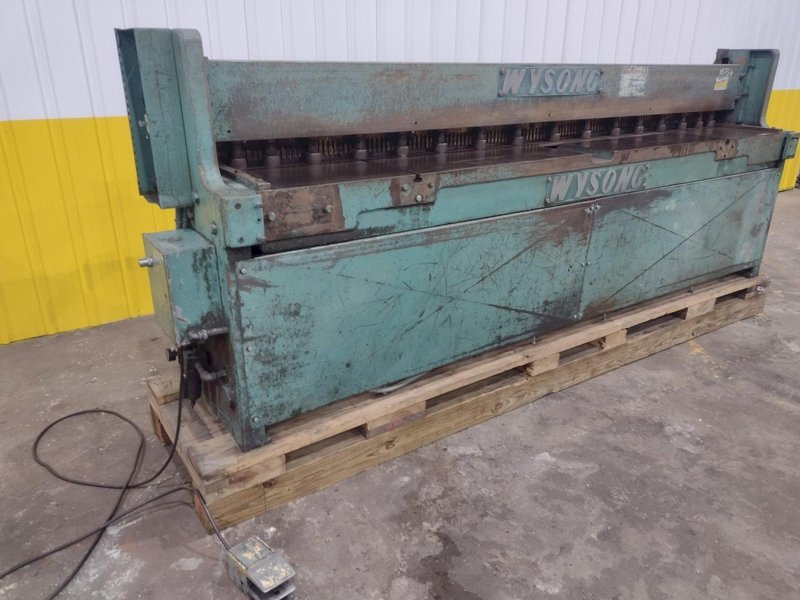10' X 16 GAUGE WYSONG MODEL #A-120-HD MECHANICAL PNEUMATIC AIR POWER SHEAR: STOCK #18736