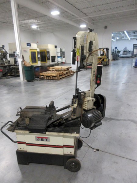 Jet HVBS-710S 7x10-1/2 in. Mitering Horizontal/Vertical Bandsaw, on Portable Steel Base, - Auction Item