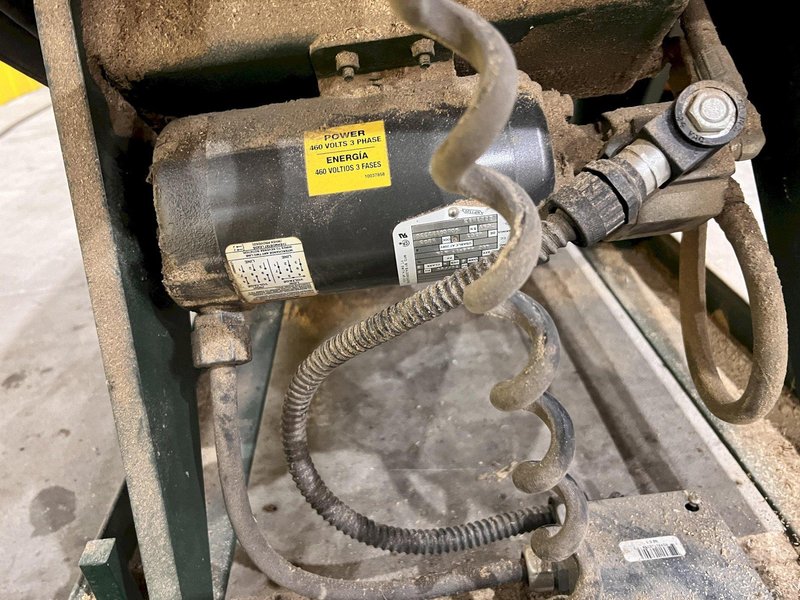 3500 LB X 60" X 36" SOUTHWORTH MODEL #4428610 HYDRAULIC SCISSOR LIFT TABLE WITH ROLLER TOP: STOCK #20933