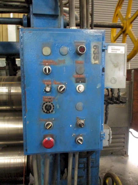 24&quot; X 10&quot; FARREL 4-ROLL &quot;INVERTED L&quot; RUBBER CALENDER ROLLING MILL WITH PAYOFF: STOCK #17226