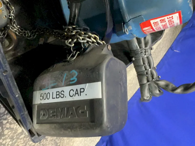 MANNESMANN DEMAG 500 LBS ELECTRIC CHAIN HOIST  -  PKVUN 1