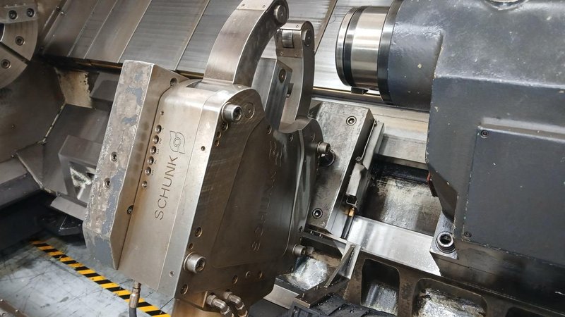 Doosan Puma 800L CNC Lathe, 2012 – Schunk Hyd Steady, 12″ Big Bore, Chip Conveyor, 4233 Cut Hours