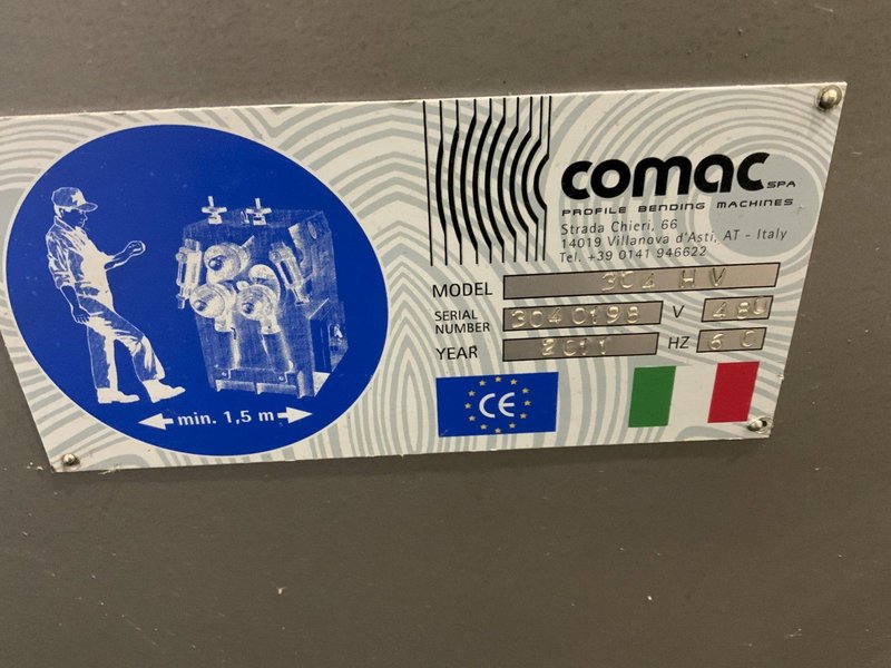 COMAC MODEL 304 HV HYDRAULIC ANGLE ROLLS: STOCK #80822