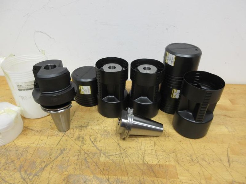 Guhring CAT50 Tool Holders 25.05mm = .986" End Mill Type, (3pcs), And (1) Komet CAT50 1.25" End Mill w/ Bore Chamfer Inserts ***New In Packages***- Auction Item