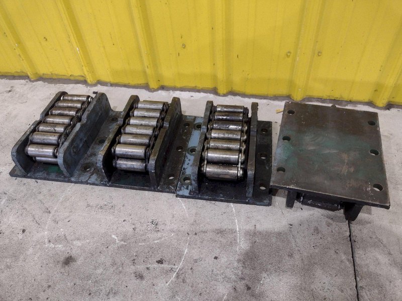 (4) 15 TON HILLMAN ROLLER TYPE MODEL #15-0T NARROW MACHINE SKATES: STOCK # 23000