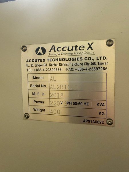 ACCUTEX Model AL-600SA High Precision Submerged Type Wire EDM Machine, New 2018.