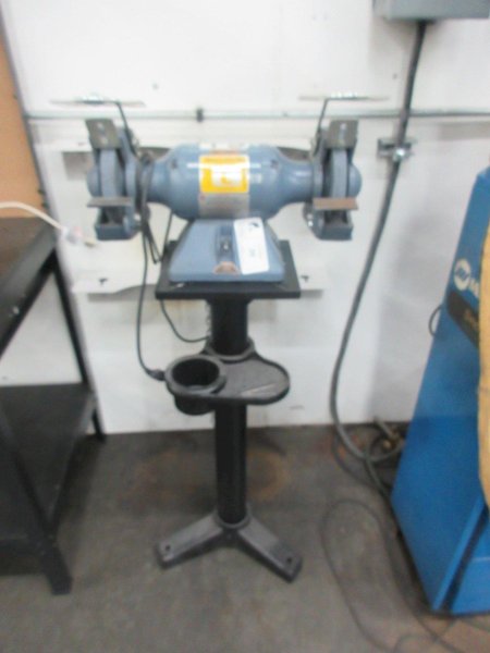 Baldor Double Ended Pedestal Grinder on Steel Stand- Auction Item