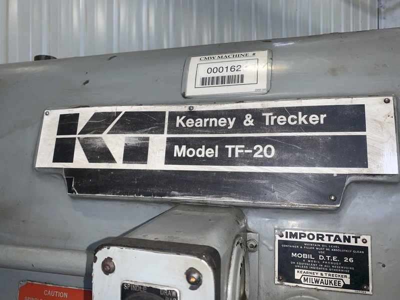50 HP KEARNEY &amp; TRECKER MODEL #550TF-20 HORIZONTAL MILL : STOCK #12200