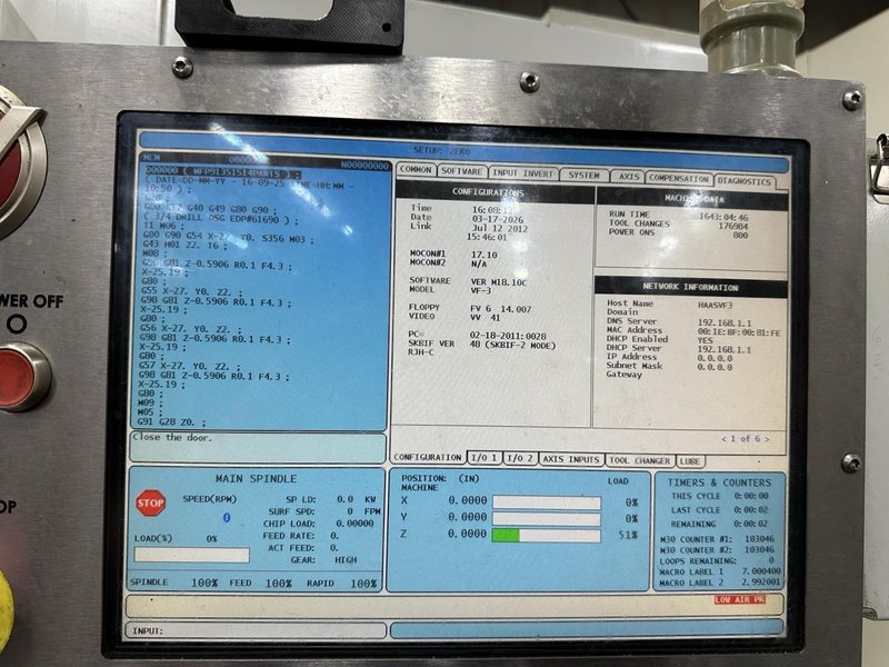 Haas VF-3 VMC, 2012 – WIPS, 40 Station Side-Mount