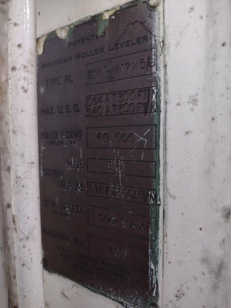 MAUST 60x1-1/4 17-ROLL 6-HIGH BACKED UP PRECISION LEVELER (14453)