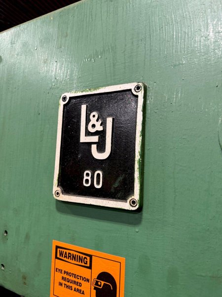 80 TON L&amp;J OBI PRESS. STOCK # 0683324