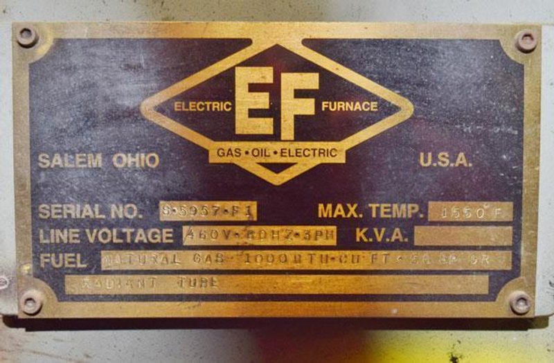 80" (2032mm) E.F.C.O. Roller Hearth Bright Anneal for Copper Tube Coils (13708)