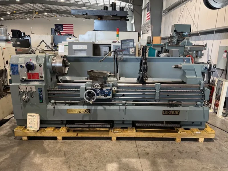 PROMAX 26”/35” x 90”cc Gap Lathe DRO 4” Bore #8166