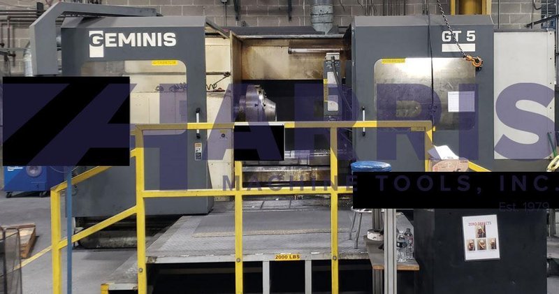 Used, 48" x 78" Geminis Model GT5 G2 - Flat Bed CNC Lathe with Y Axis